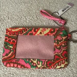 Vera Bradley Pink and Green Patterned Key Holder